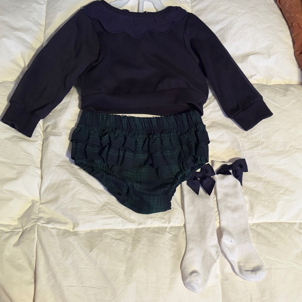 Badgley Mischka Sweatshirt, Briefs & Knee Socks